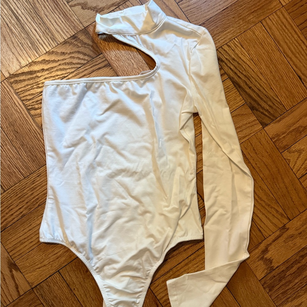Superdown Cream Bodysuit
